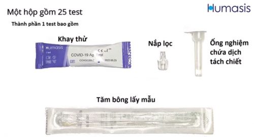 Bộ Kit Test Nhanh Humasis Covid -19 Ag test Gồm có những gì