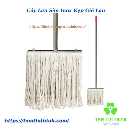 Cây Lau Sàn Inox Kẹp Giẻ Lau