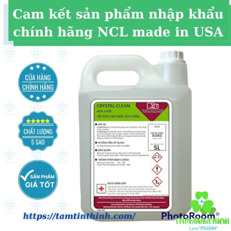 Nước rửa bát đĩa đậm đặc dùng cho máy rửa bát CRYSTAL CLEAN