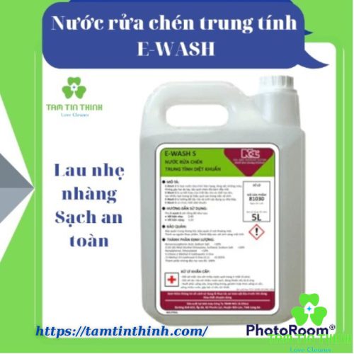 Nước rửa bát trung tính diệt khuẩn Ewash