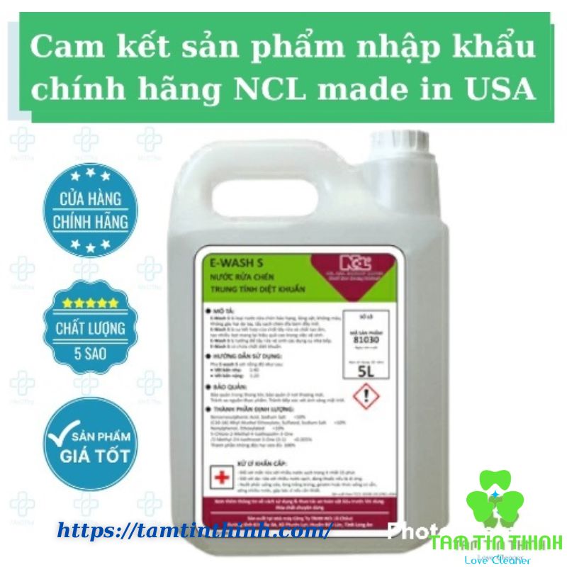 Nước rửa bát trung tính diệt khuẩn Ewash