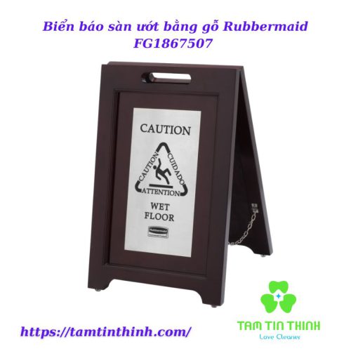 Biển báo sàn ướt bằng gỗ Rubbermaid FG1867507