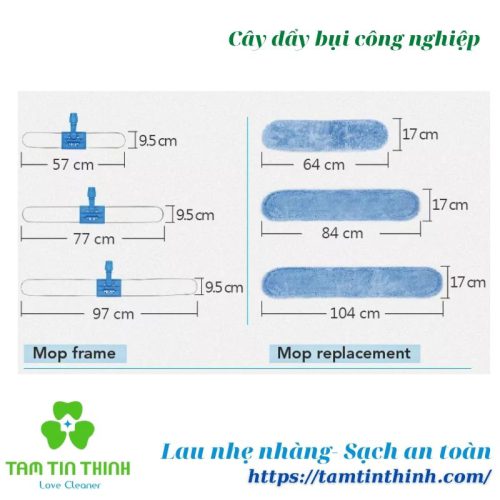 Cây đẩy bụi công nghiệp 45cm 60cm 90cm 100cm 110cm 120cm