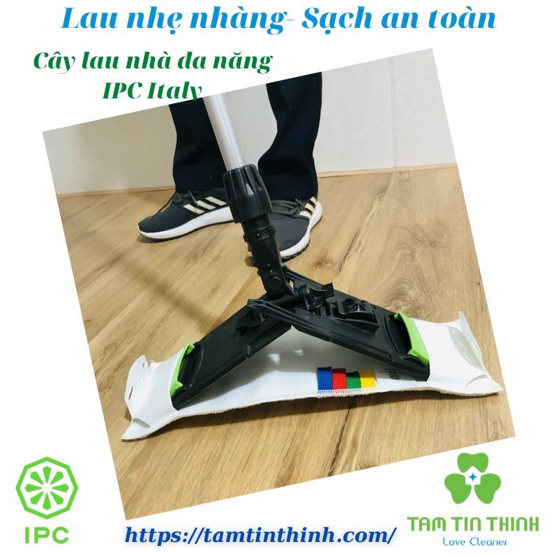 Cây Lau Sàn Đa Năng Chữ Nhật Dùng Được Với Xô Lau Và Tấm Lau Dán IPC Italy