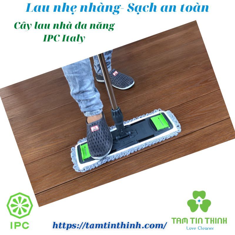 Cây Lau Sàn Đa Năng Chữ Nhật Dùng Được Với Xô Lau Và Tấm Lau Dán IPC Italy