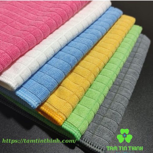 Khăn Lau Kính Siêu Sạch Microfiber Thấm Hút Không Đổ Lông