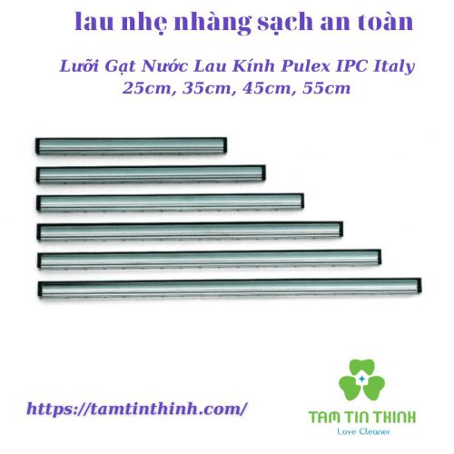 Lưỡi Gạt Nước Lau Kính Pulex IPC Italy 25cm, 35cm, 45cm, 55cm