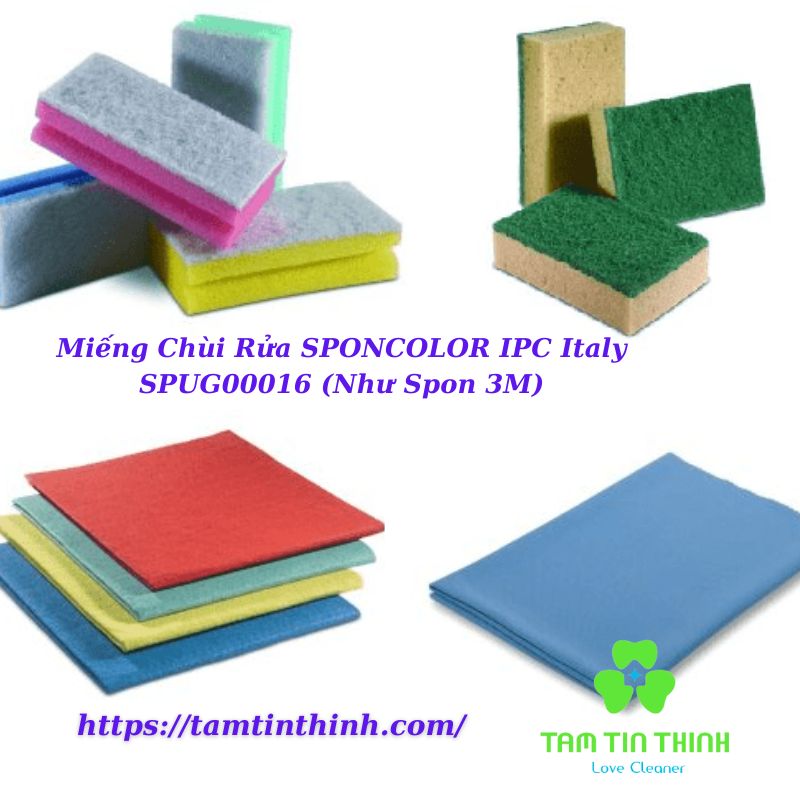 Miếng Chùi Rửa SPONCOLOR IPC Italy SPUG00016 (Như Spon 3M)