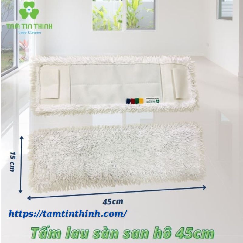 Miếng Lau Sàn Nhà Công Nghiệp San Hô 45cm- Màu Trắng Vàng Xanh Đỏ Nâu Xám