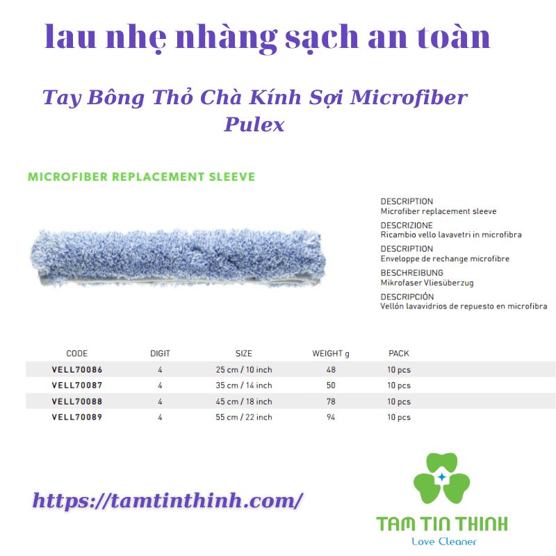 Tay Bông Thỏ Chà Kính Sợi Microfiber Pulex