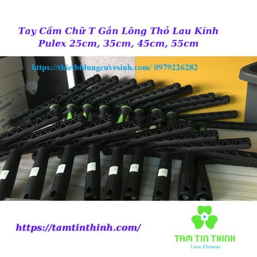 Tay Cầm Chữ T Gắn Lông Thỏ Lau Kính Pulex 25cm, 35cm, 45cm, 55cm