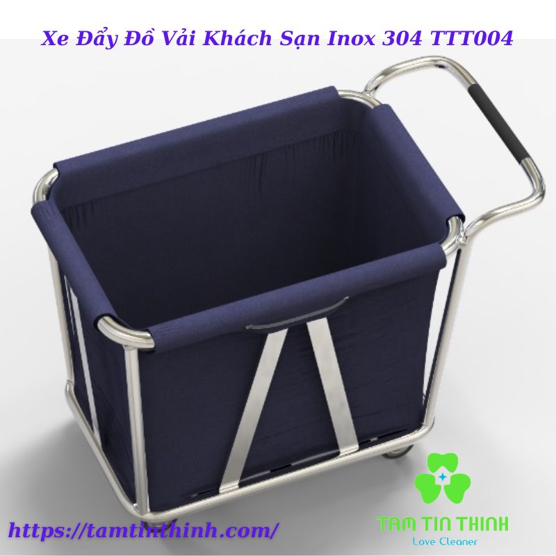 Xe Đẩy Đồ Vải Khách Sạn Inox 304 TTT004