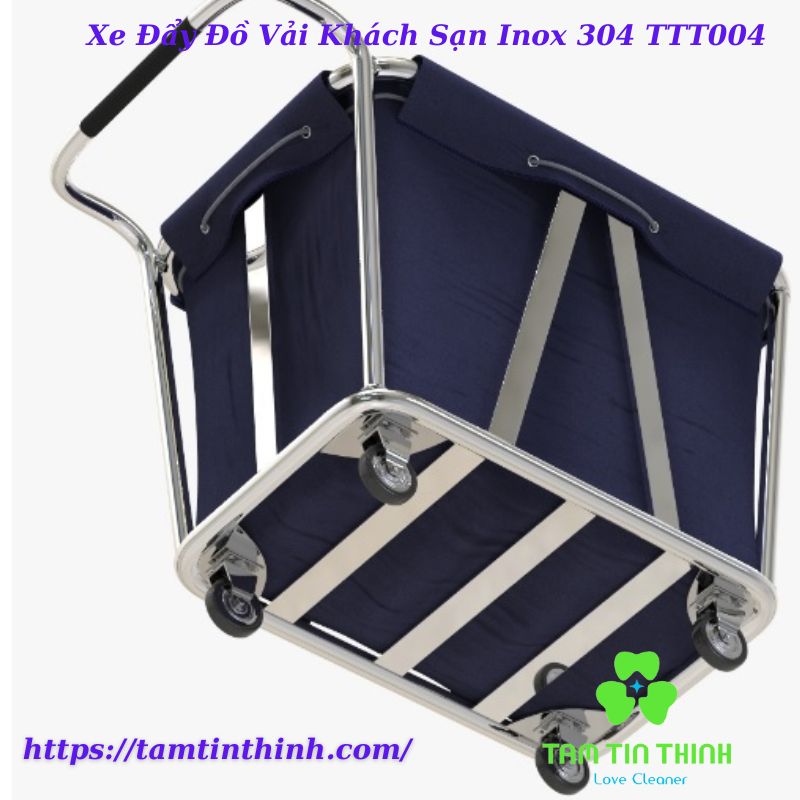 Xe Đẩy Đồ Vải Khách Sạn Inox 304 TTT004