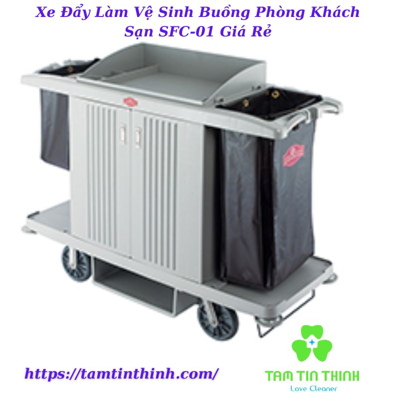 Xe Đẩy Làm Vệ Sinh Buồng Phòng Khách Sạn SFC-01 Giá Rẻ