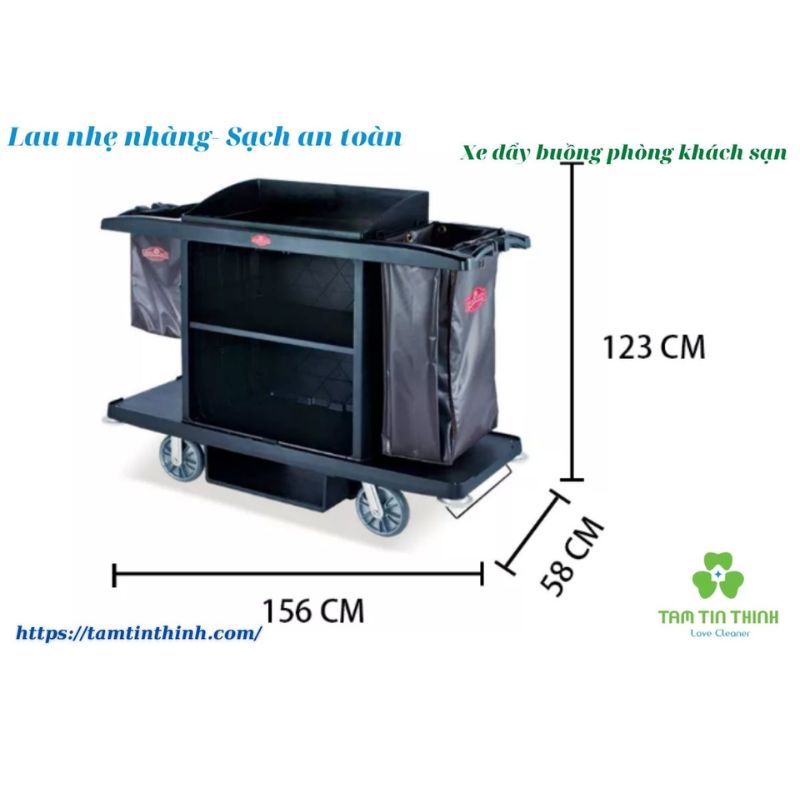 Xe Đẩy Làm Vệ Sinh Buồng Phòng Khách Sạn SFC-01 Giá Rẻ