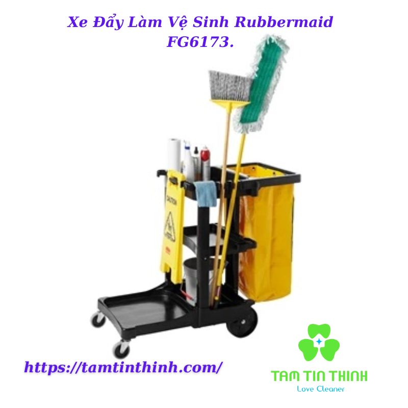 Xe Đẩy Làm Vệ Sinh Rubbermaid FG6173.