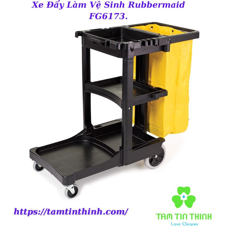 Xe Đẩy Làm Vệ Sinh Rubbermaid FG6173.