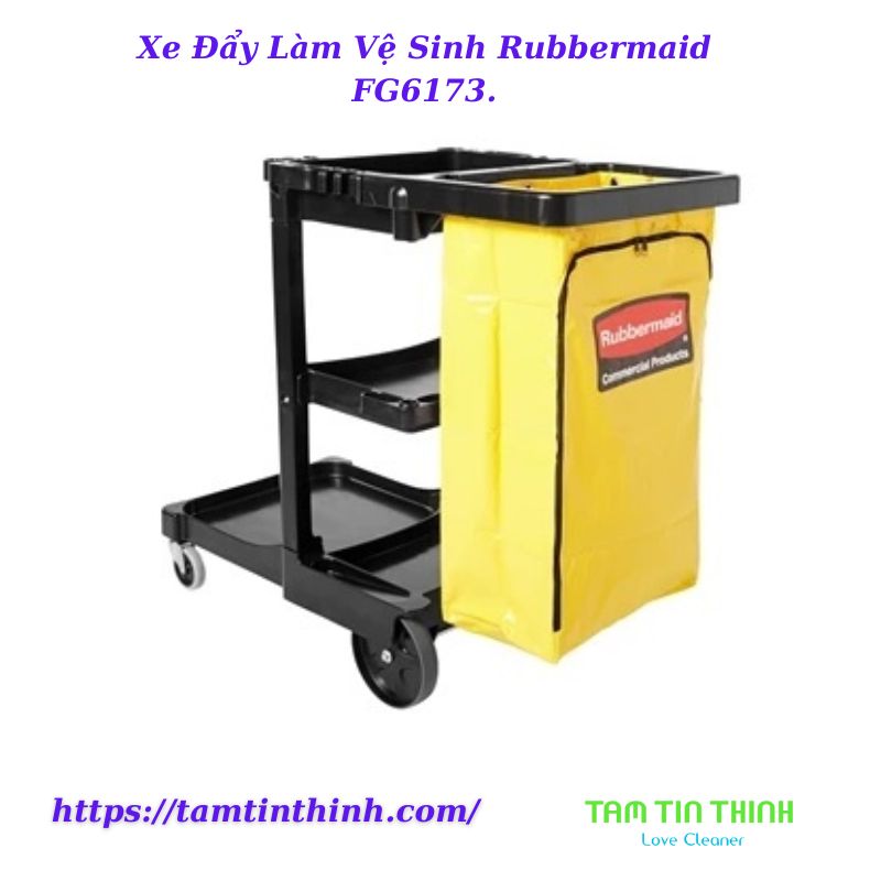 Xe Đẩy Làm Vệ Sinh Rubbermaid FG6173.