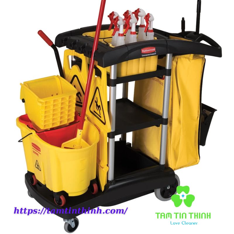 Xe Đẩy Làm Vệ Sinh Rubbermaid FG9T72.