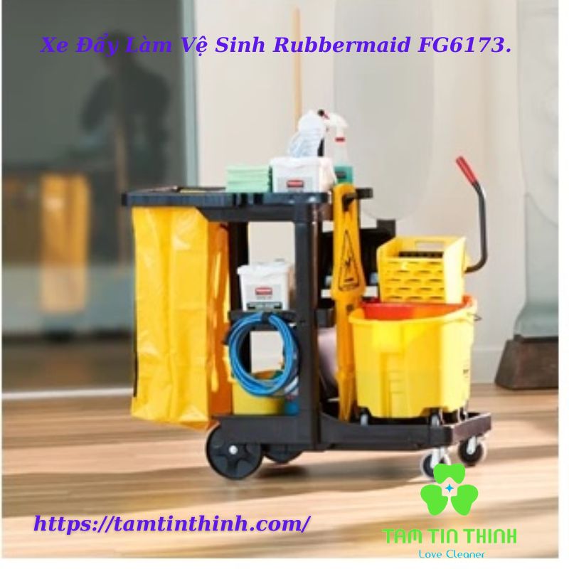 Xe Đẩy Làm Vệ Sinh Rubbermaid FG9T72.