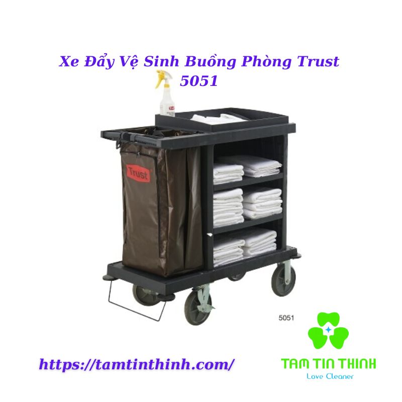 Xe Đẩy Vệ Sinh Buồng Phòng Trust 5051