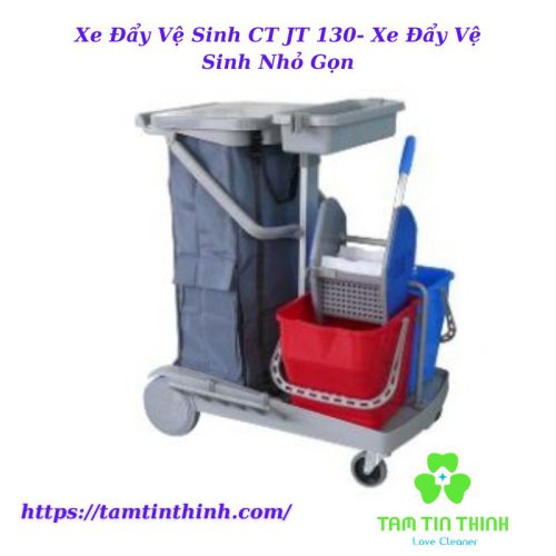 Xe Đẩy Vệ Sinh CT JT 130- Xe Đẩy Vệ Sinh Nhỏ Gọn