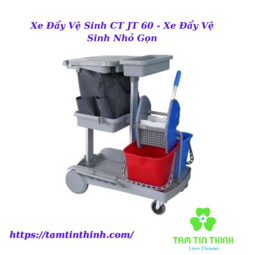 Xe Đẩy Vệ Sinh CT JT 60 - Xe Đẩy Vệ Sinh Nhỏ Gọn