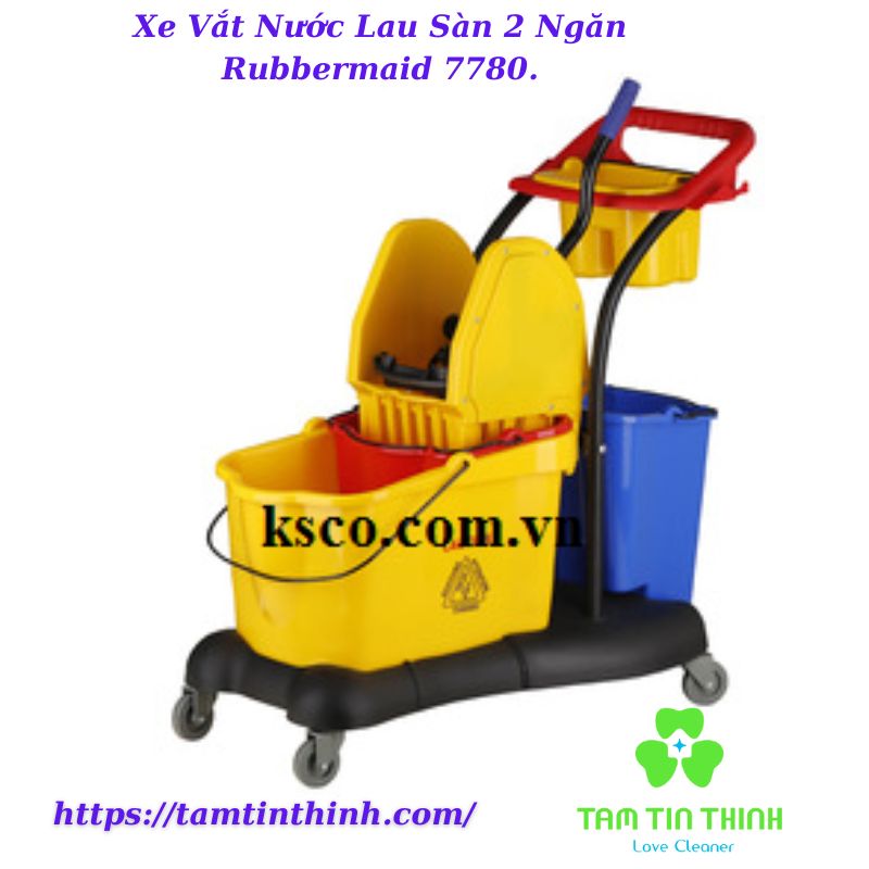 Xe Vắt Nước Lau Sàn 2 Ngăn Rubbermaid 7780