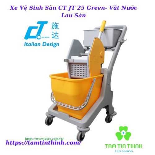 Xe Vệ Sinh Sàn CT JT 25 yellow- Vắt Nước Lau Sàn