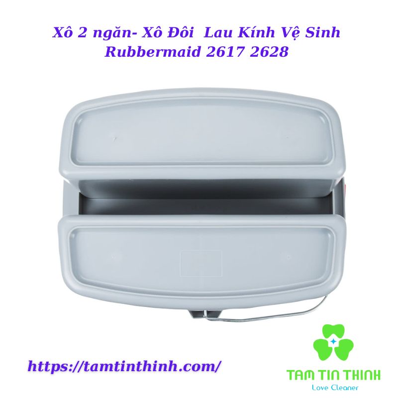 Xô 2 ngăn- Xô Đôi Lau Kính Vệ Sinh Rubbermaid 2617 2628