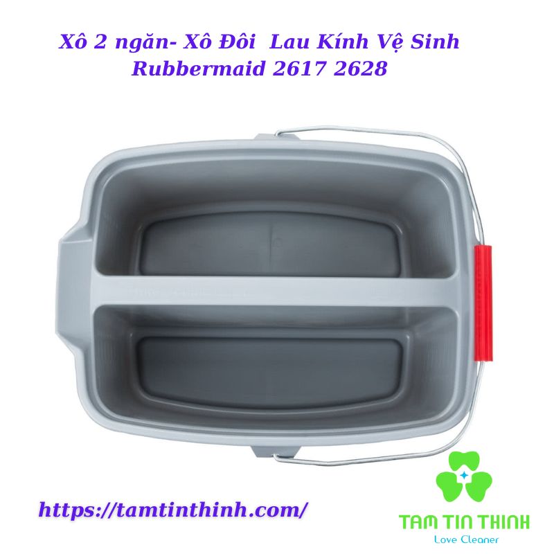 Xô 2 ngăn- Xô Đôi Lau Kính Vệ Sinh Rubbermaid 2617 2628