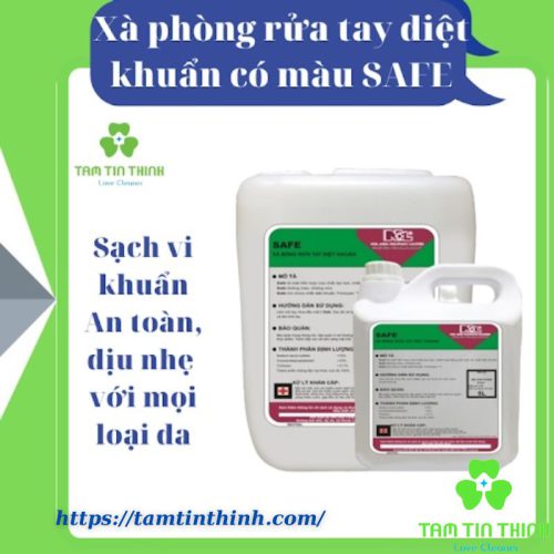 Xà phòng rửa tay diệt khuẩn có màu SAFE