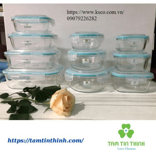 Combo 3 Hộp Đựng Thực Phẩm Thủy Tinh 001