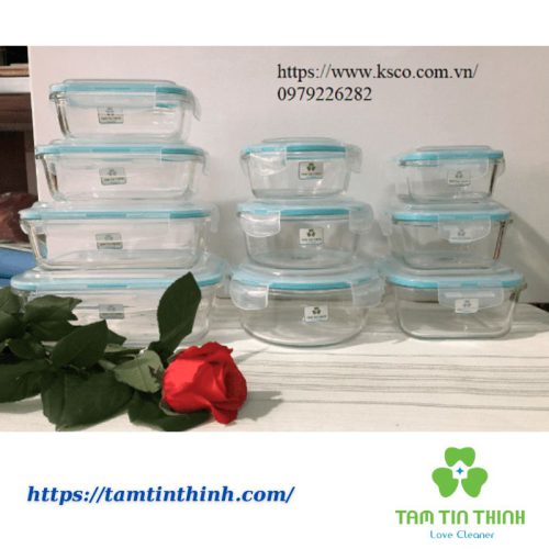 Combo 3 Hộp Đựng Thực Phẩm Thủy Tinh 002