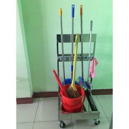 Giá Treo Dụng Cụ Sinh Bằng Inox Có Bánh Xe