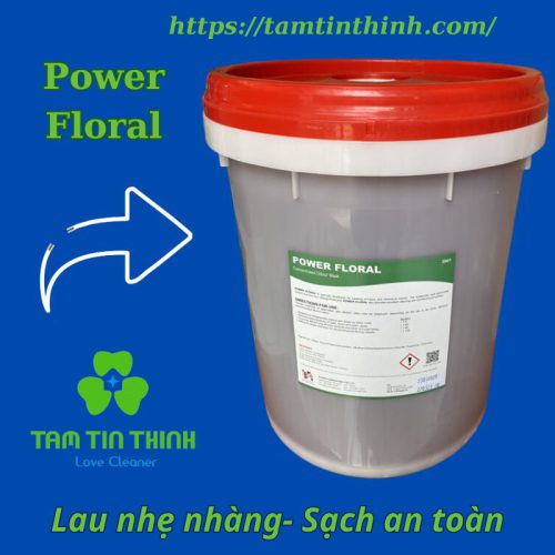 Nước lau sàn diệt khuẩn khử mùi hôi Power Floral – Thùng 20L