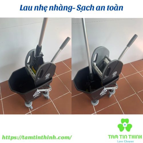 Bộ xô và cây lau nhà công nghiệp 42cm 25 lít