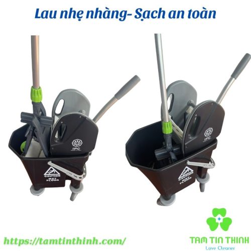 Bộ xô và cây lau nhà công nghiệp 50cm 25 lít