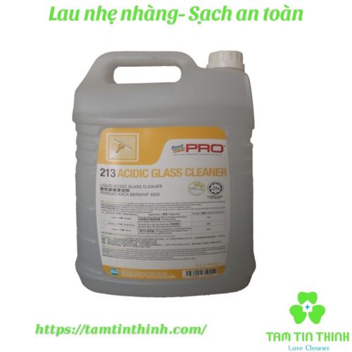 Hóa chất tẩy cặn canxi chuyên dụng cho kính 213 ACIDIC GLASS CLEANER