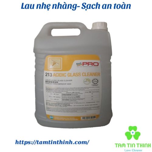 Hóa chất tẩy cặn canxi chuyên dụng cho kính 213 ACIDIC GLASS CLEANER