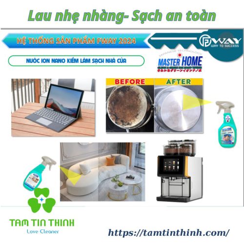 Nước Ion Nano kiềm làm sạch nhà cửa MASTER HOME