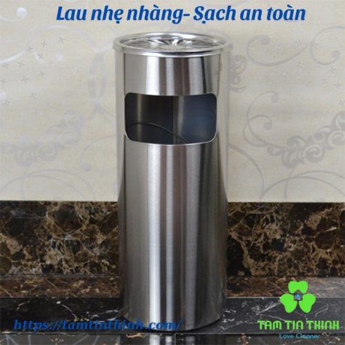 Thùng rác inox gạt tàn tròn HX 301