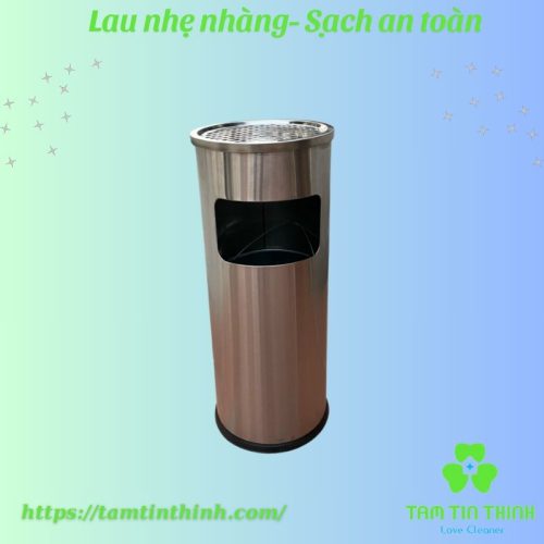 Thùng rác inox gạt tàn tròn HX 301