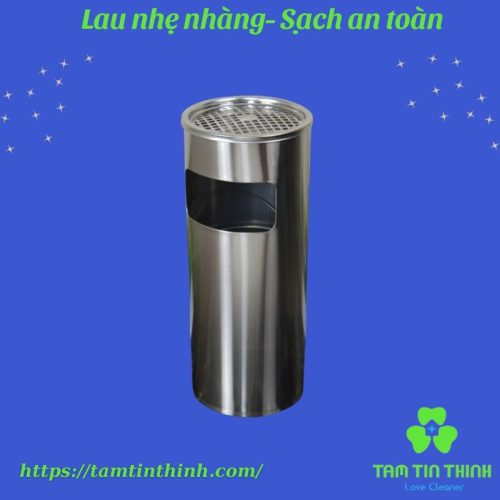 Thùng rác inox gạt tàn tròn HX 138