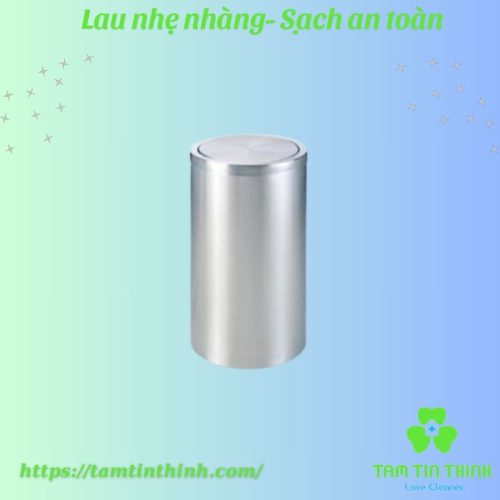 Thùng rác innox nắp lật dạng tròn HX-147