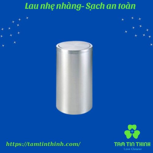 Thùng rác innox nắp lật dạng tròn HX-300