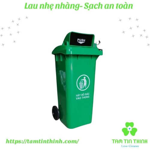 Thùng rác nắp lật PUSH 120L