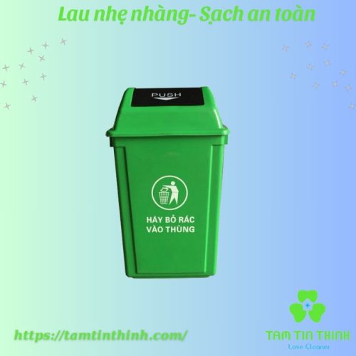 Thùng rác nắp lật PUSH 60L