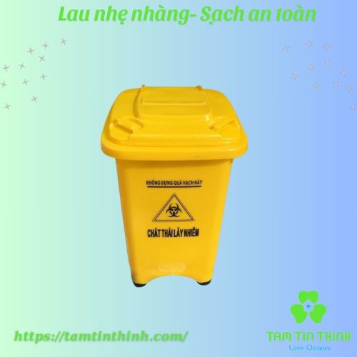 Thung rac nhua dap chan BAIYUN 60L 2