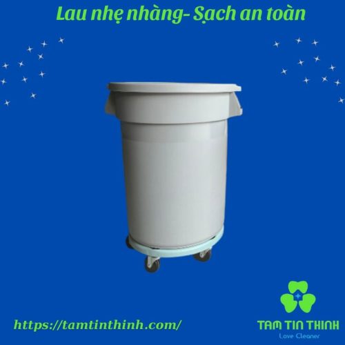 Thùng rác nhựa tròn dùng cho nhà bếp 120 lít